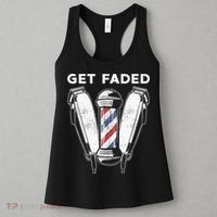 Funny Get Faded Barber Gift For Men Women Cool Hairstylist Women's Tank Top thumb 3