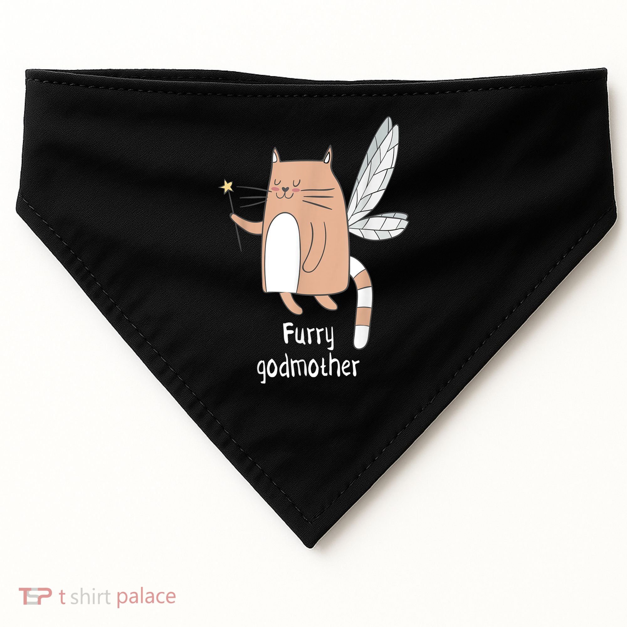 Furry Godmother Funny Cat Godmother Cute Cat Lover USA-Made Doggie Bandana