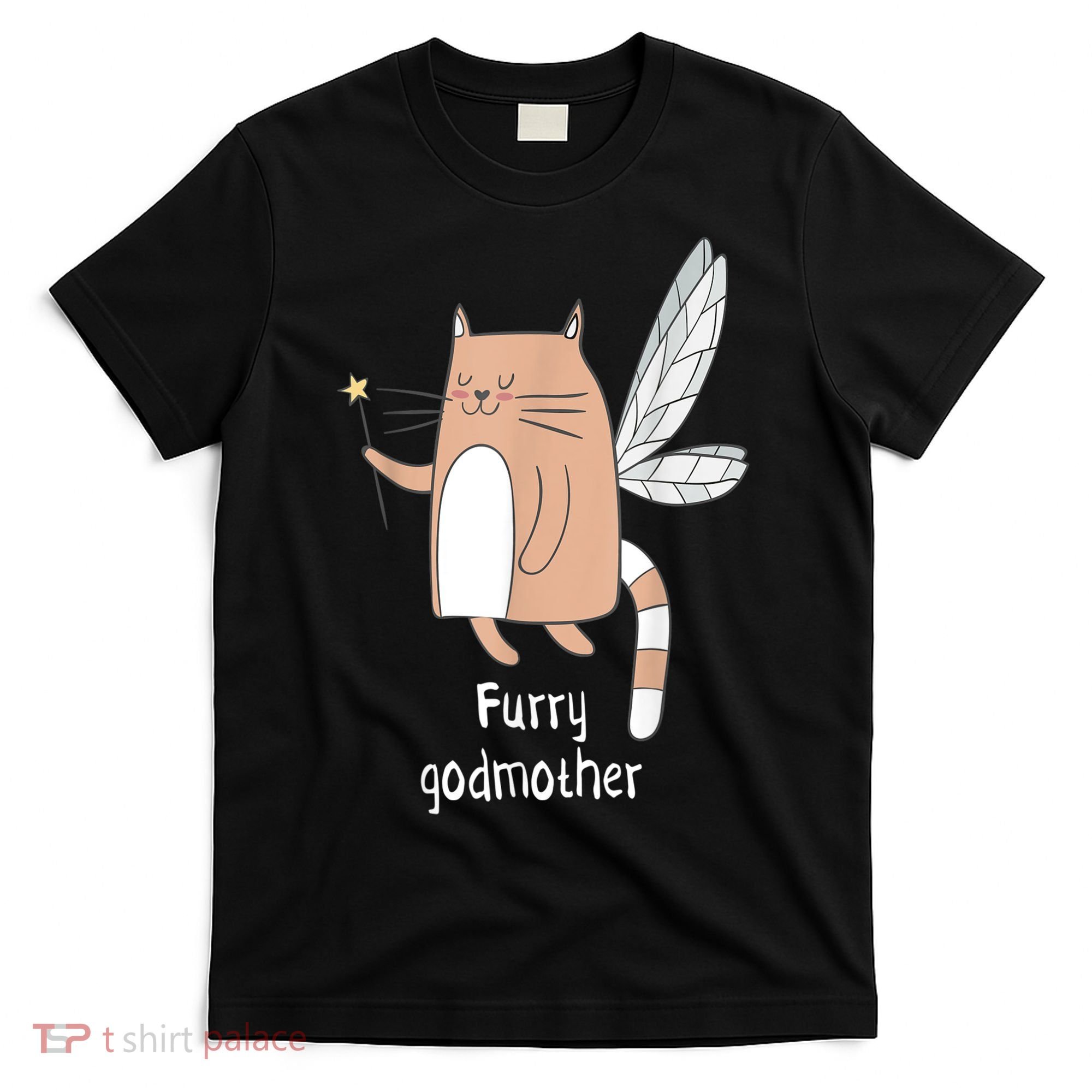 Furry Godmother Funny Cat Godmother Cute Cat Lover T-Shirt