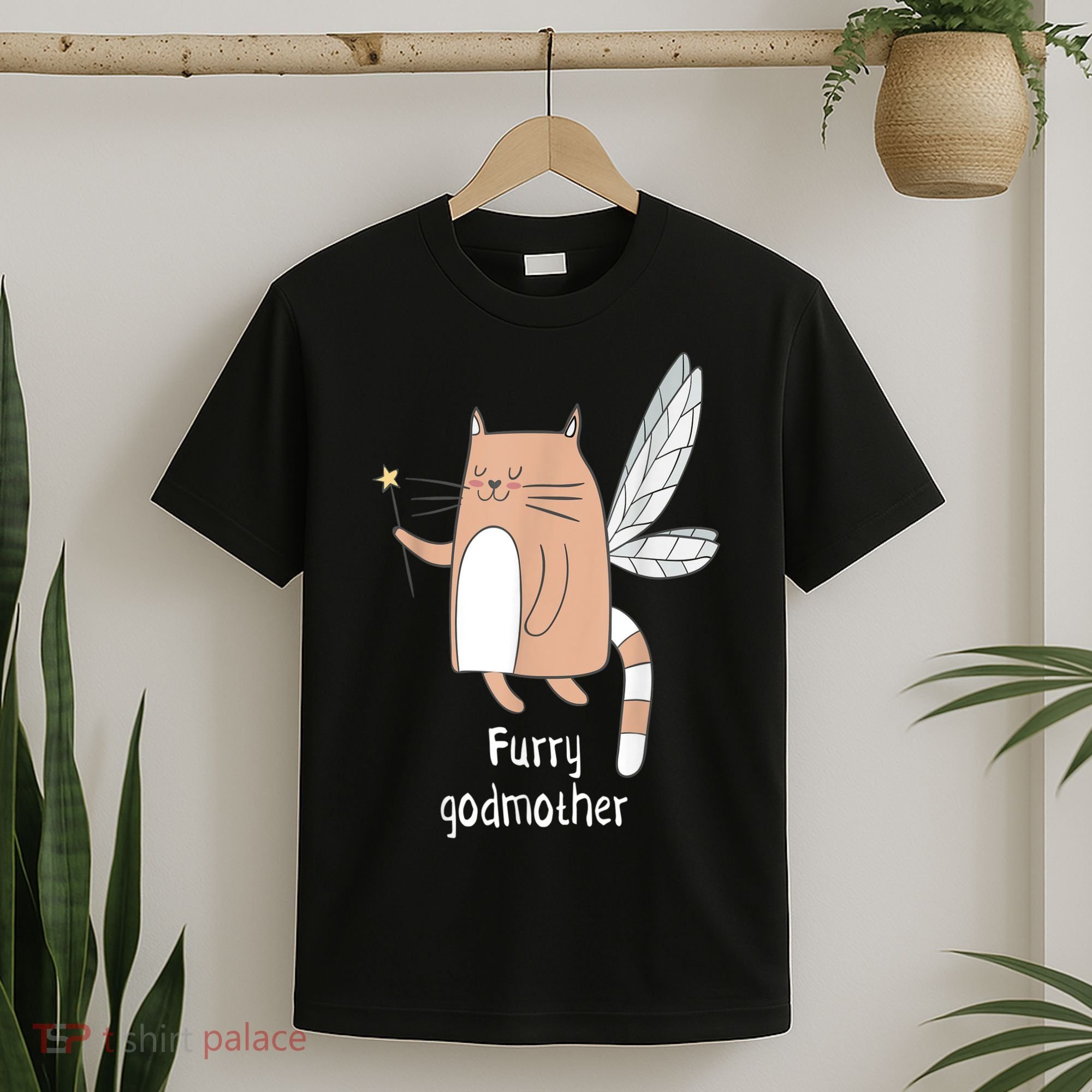 Furry Godmother Funny Cat Godmother Cute Cat Lover T-Shirt