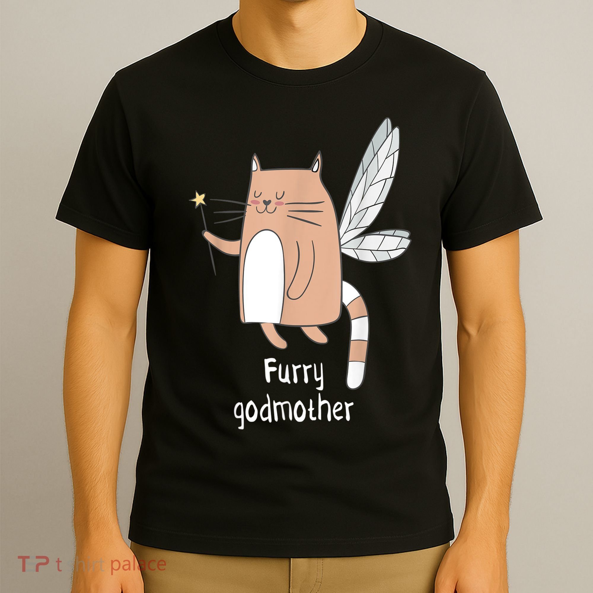 Furry Godmother Funny Cat Godmother Cute Cat Lover T-Shirt