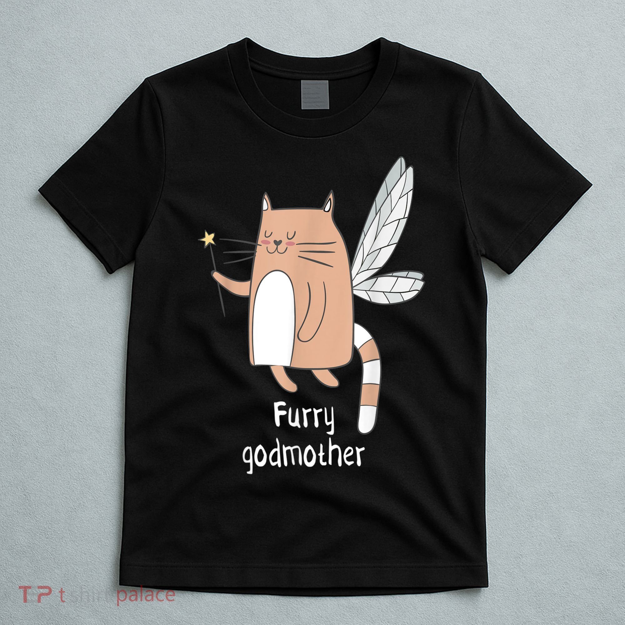 Furry Godmother Funny Cat Godmother Cute Cat Lover T-Shirt