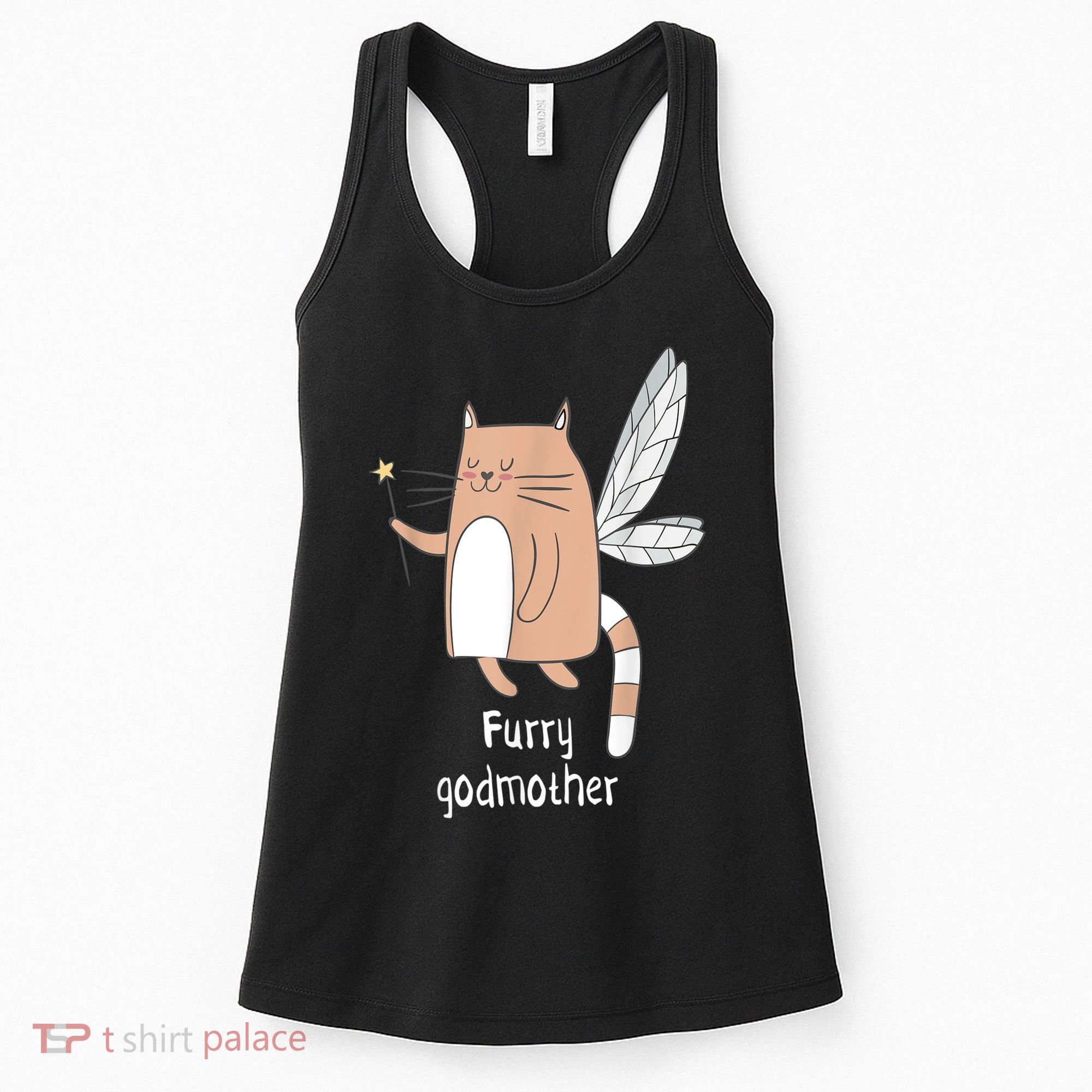 Furry Godmother Funny Cat Godmother Cute Cat Lover Women's Tank Top