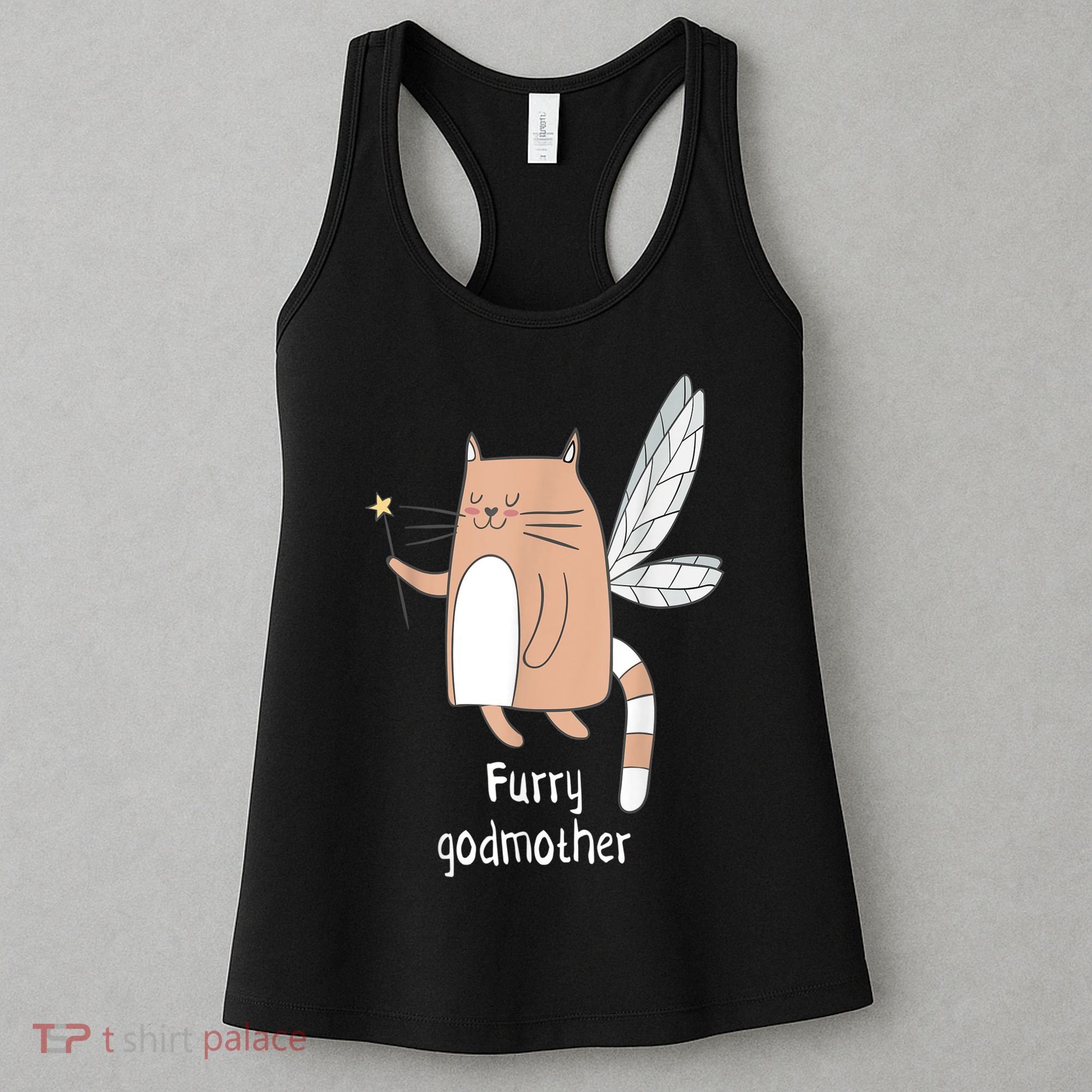 Furry Godmother Funny Cat Godmother Cute Cat Lover Women's Tank Top