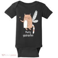 Furry Godmother Funny Cat Godmother Cute Cat Lover Baby Bodysuit thumb 0