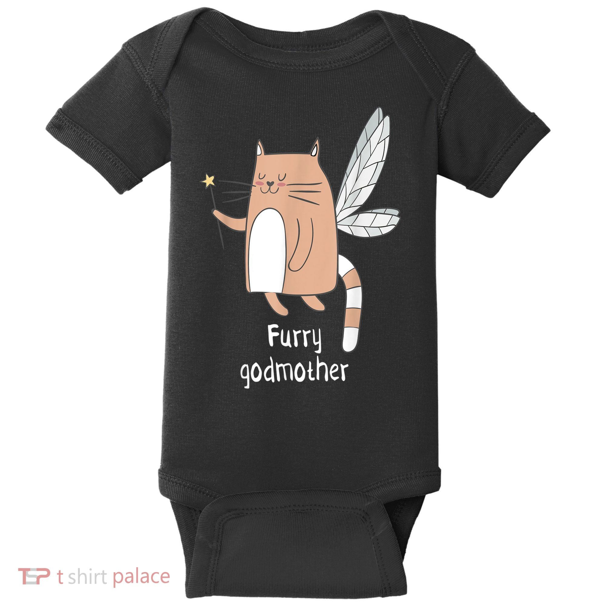 Furry Godmother Funny Cat Godmother Cute Cat Lover Baby Bodysuit