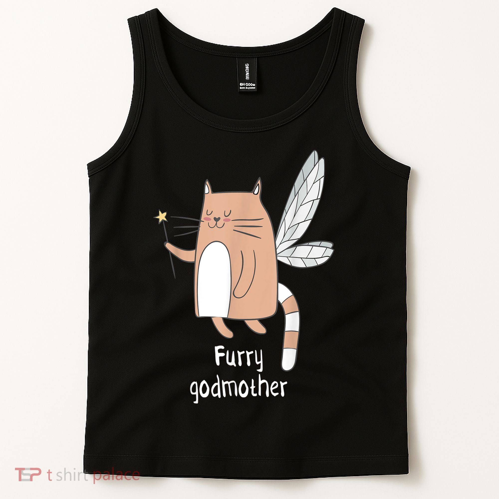Furry Godmother Funny Cat Godmother Cute Cat Lover Tank Top