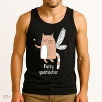 Furry Godmother Funny Cat Godmother Cute Cat Lover Tank Top thumb 3