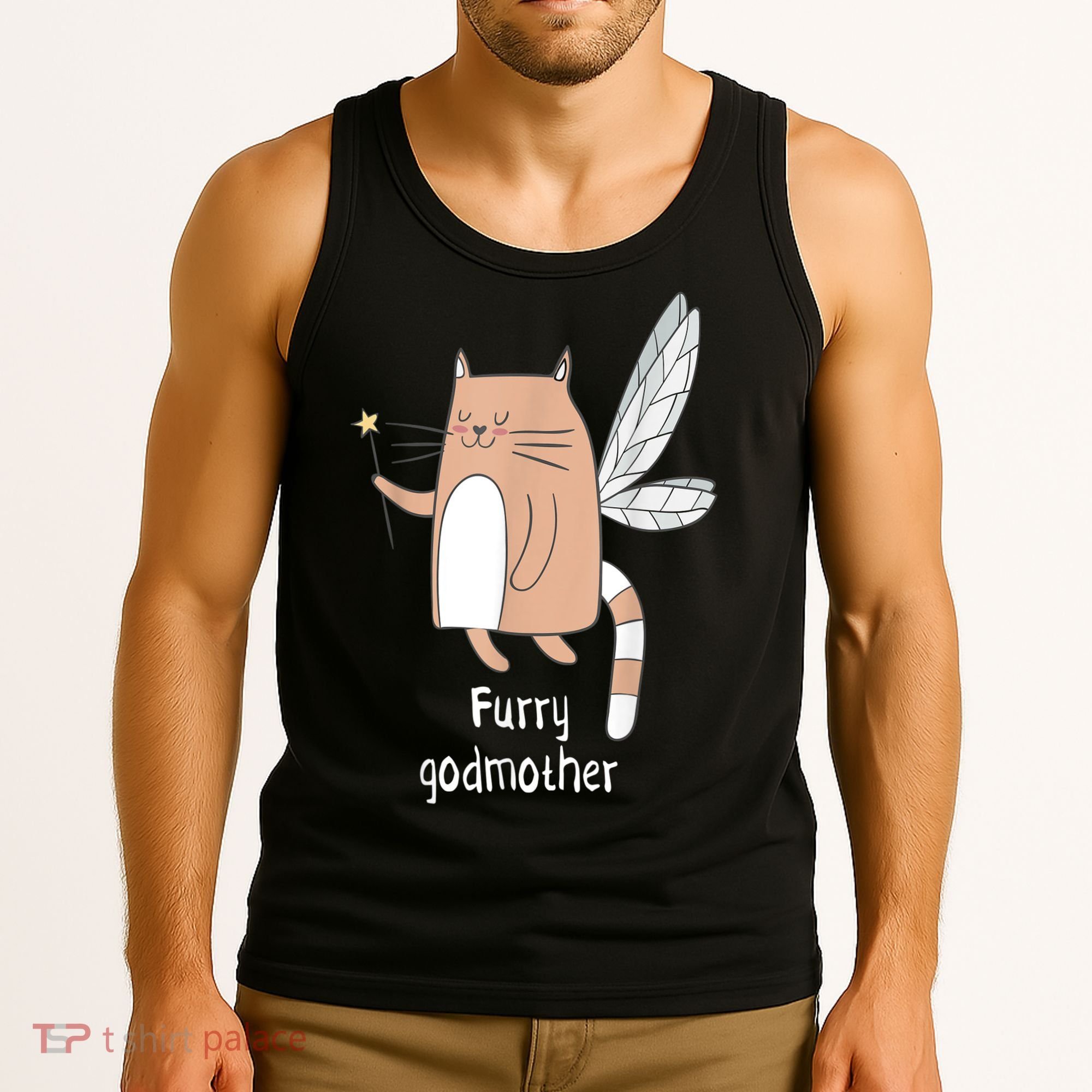 Furry Godmother Funny Cat Godmother Cute Cat Lover Tank Top