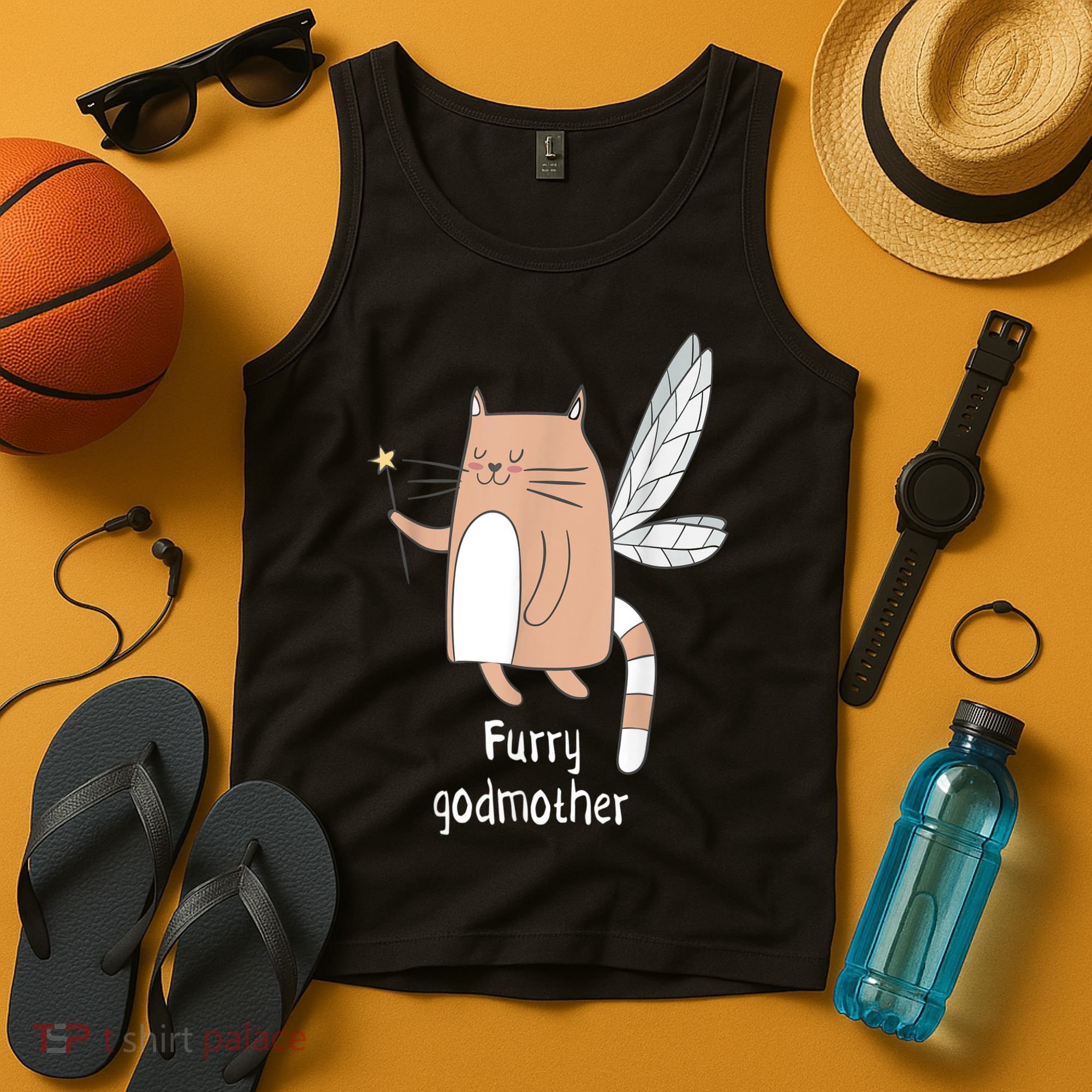 Furry Godmother Funny Cat Godmother Cute Cat Lover Tank Top