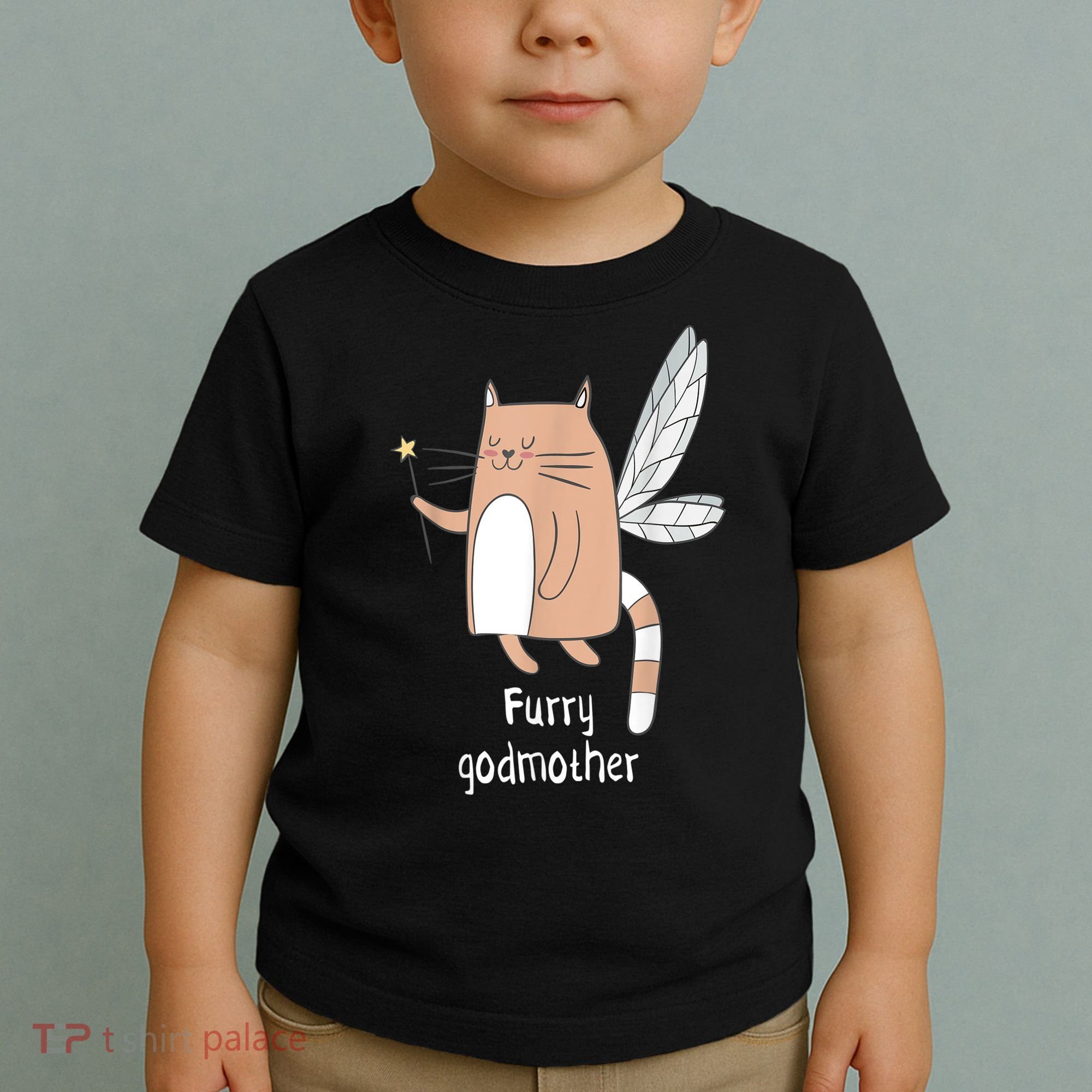 Furry Godmother Funny Cat Godmother Cute Cat Lover Toddler T-Shirt