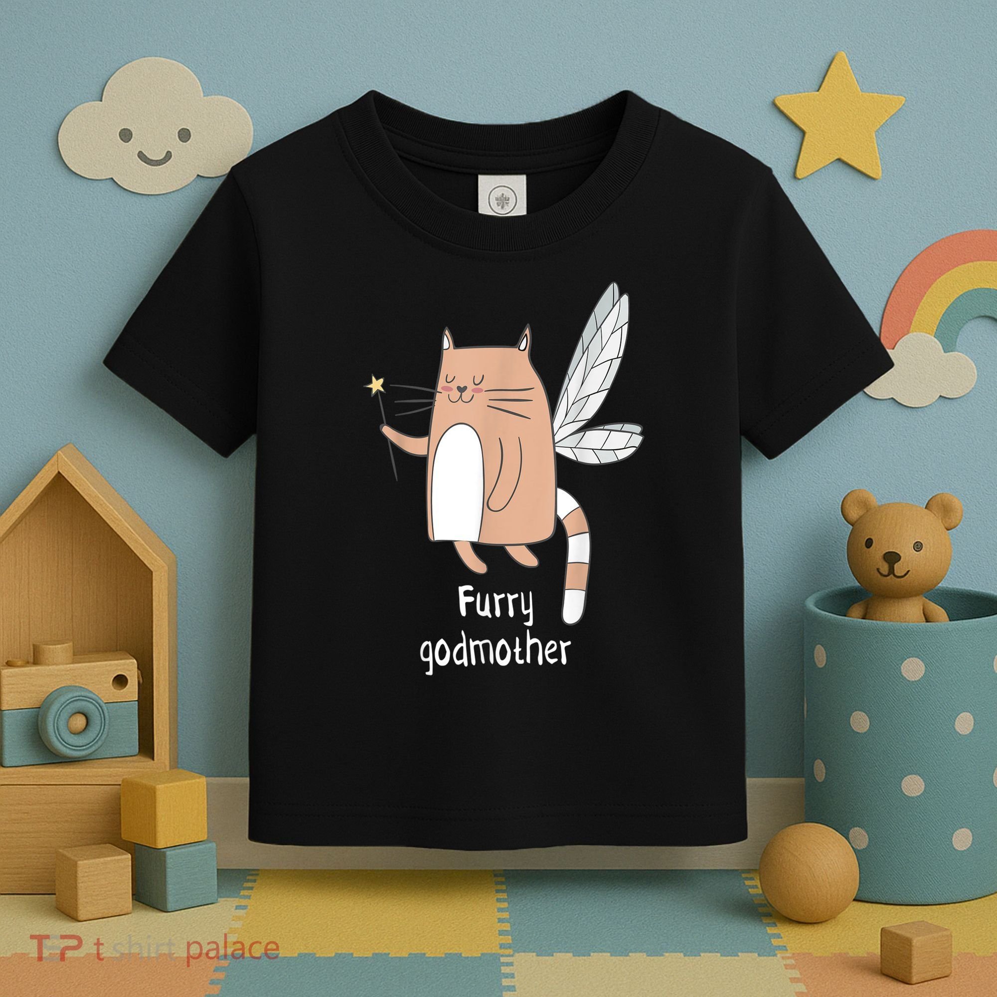 Furry Godmother Funny Cat Godmother Cute Cat Lover Toddler T-Shirt