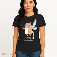 Furry Godmother Funny Cat Godmother Cute Cat Lover Women's T-Shirt thumb 4