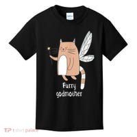 Furry Godmother Funny Cat Godmother Cute Cat Lover Kids T-Shirt thumb 0