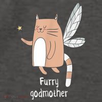 Furry Godmother Funny Cat Godmother Cute Cat Lover Vector Backpack thumb 2