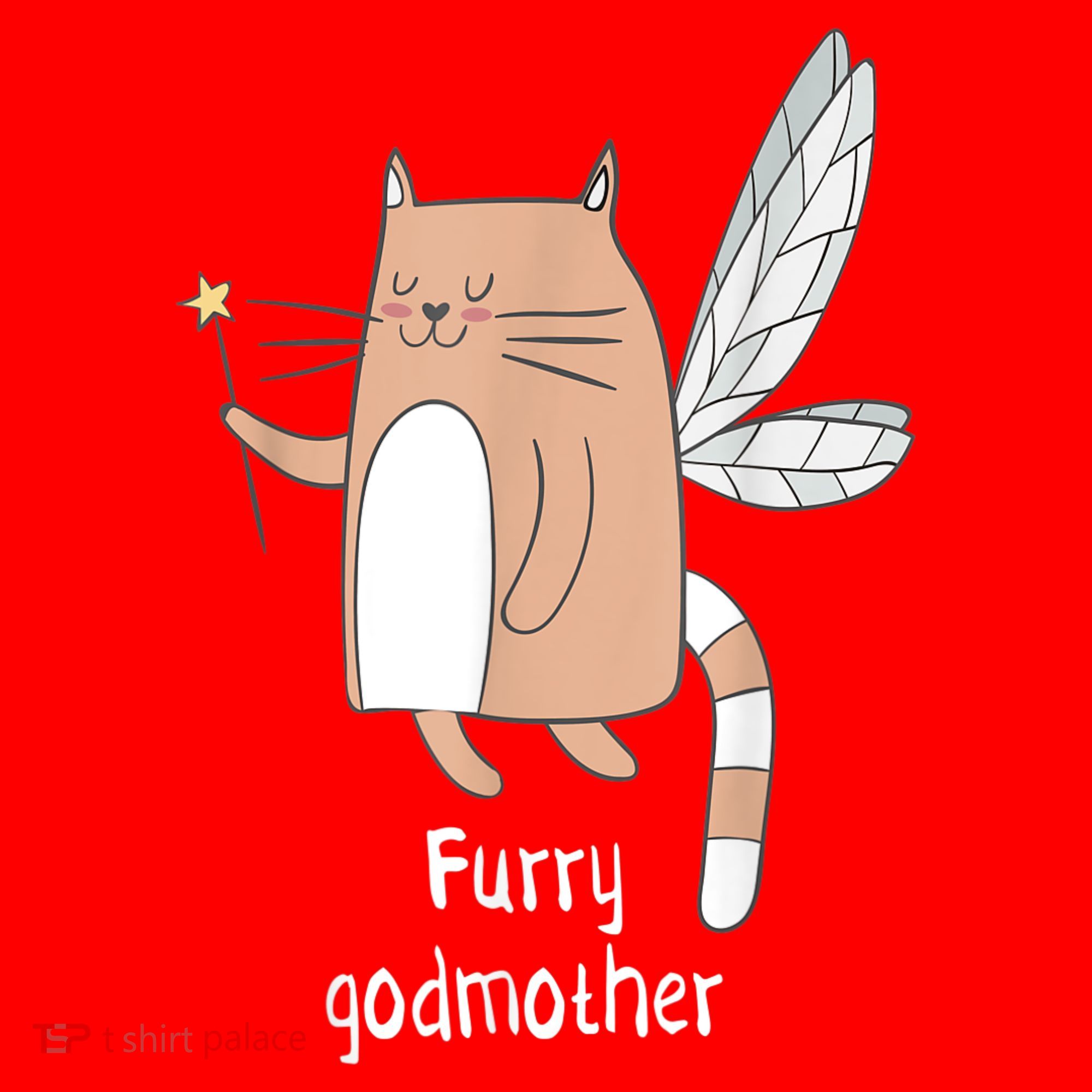 Furry Godmother Funny Cat Godmother Cute Cat Lover Santa Hat