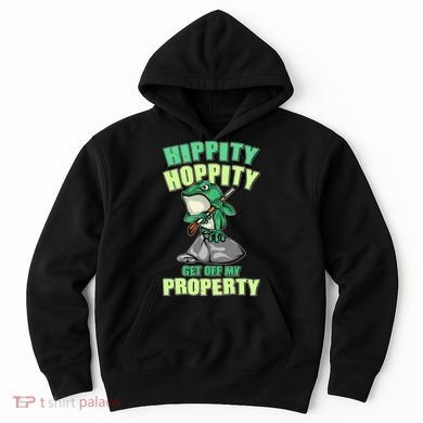 Funny Gun Frog Hippity Hoppity Get Off My Property Hoodie
