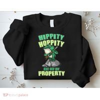 Funny Gun Frog Hippity Hoppity Get Off My Property Sweatshirt thumb 2