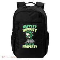 Funny Gun Frog Hippity Hoppity Get Off My Property Backpack thumb 0