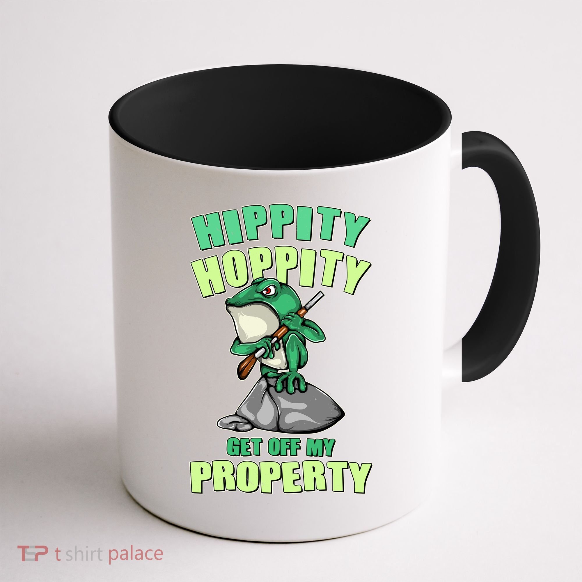 Funny Gun Frog Hippity Hoppity Get Off My Property Coffee Mug