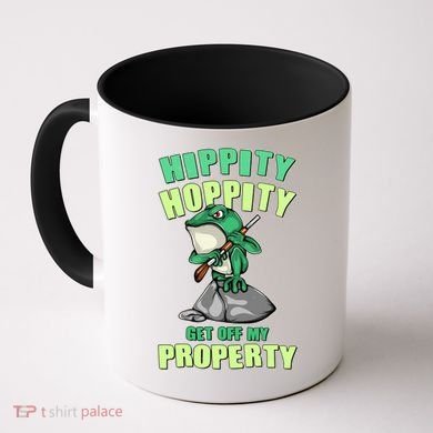 Funny Gun Frog Hippity Hoppity Get Off My Property Coffee Mug