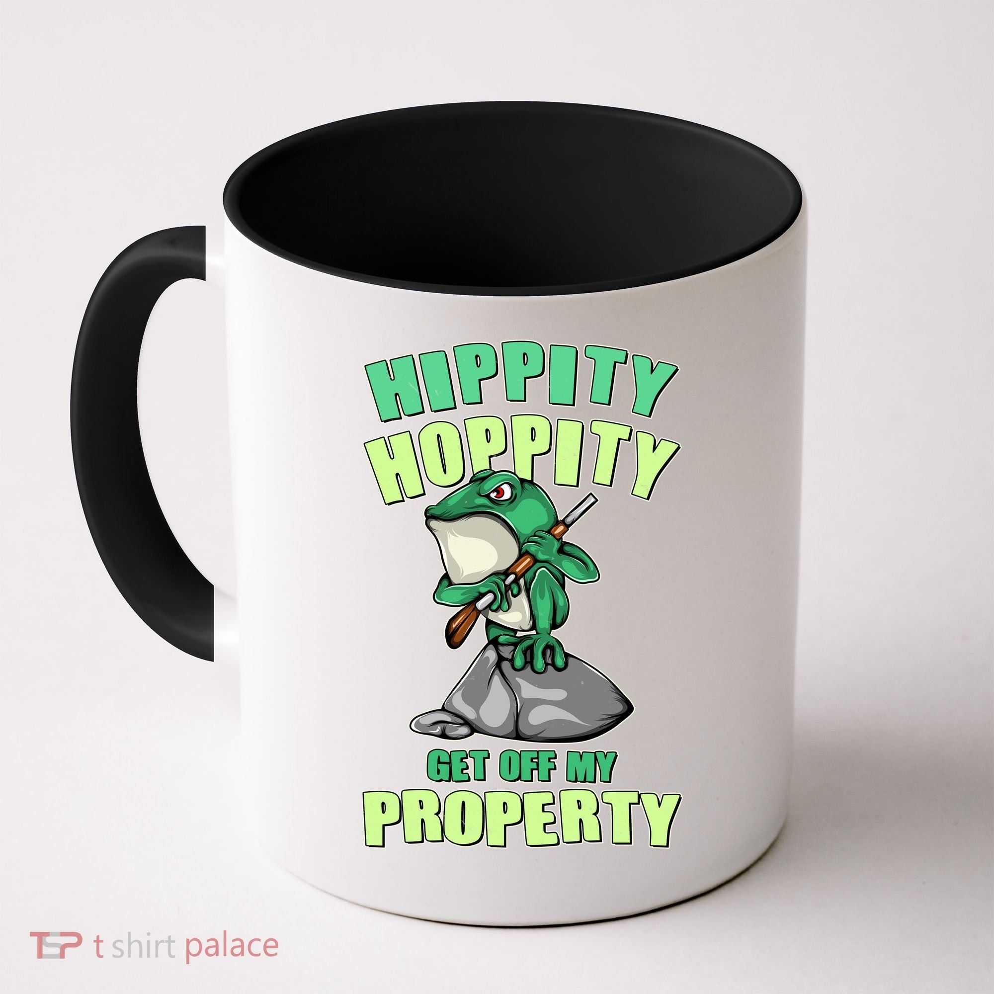 Funny Gun Frog Hippity Hoppity Get Off My Property Coffee Mug