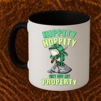 Funny Gun Frog Hippity Hoppity Get Off My Property Coffee Mug thumb 2