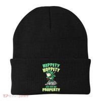 Funny Gun Frog Hippity Hoppity Get Off My Property Beanie thumb 0