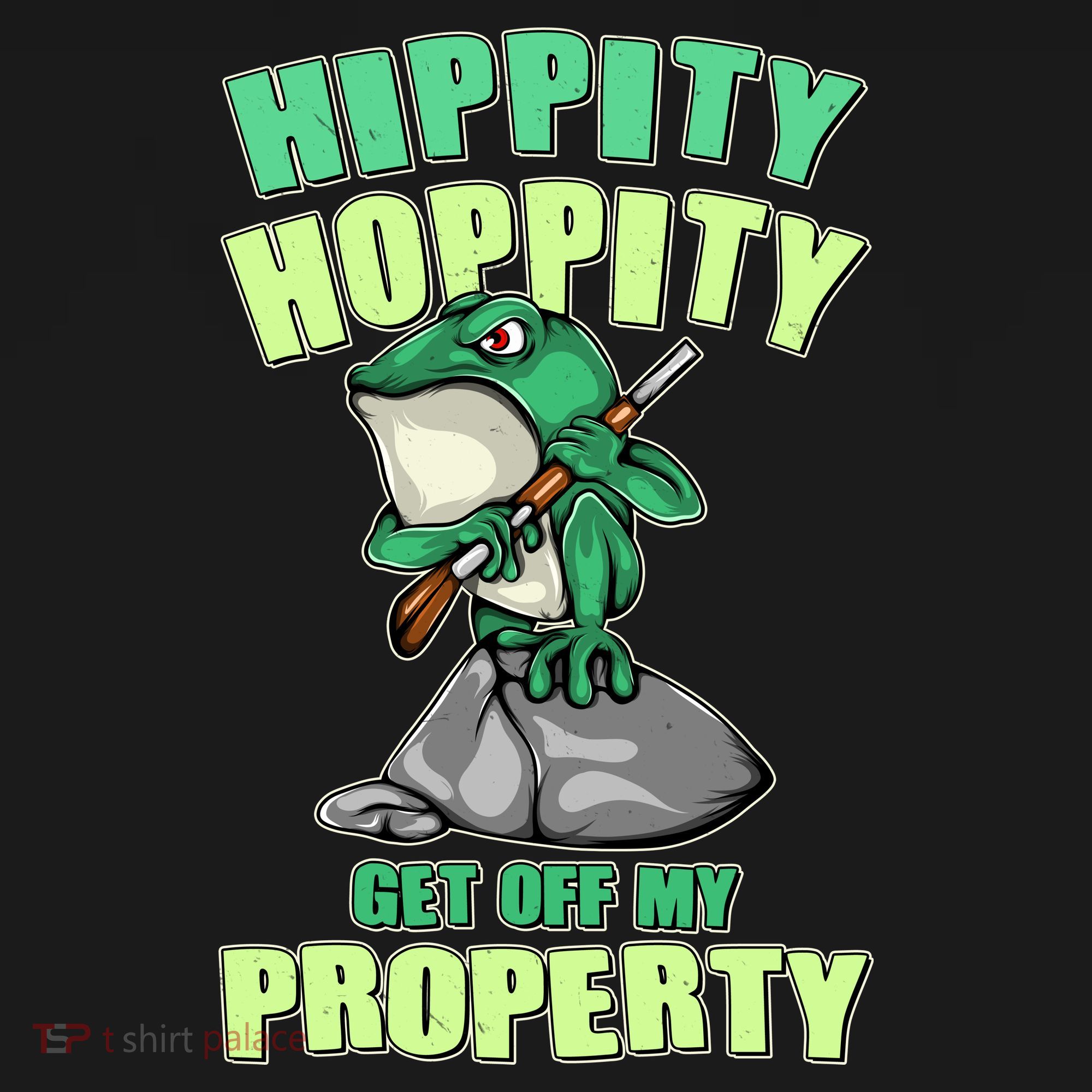 Funny Gun Frog Hippity Hoppity Get Off My Property Women's Tank Top