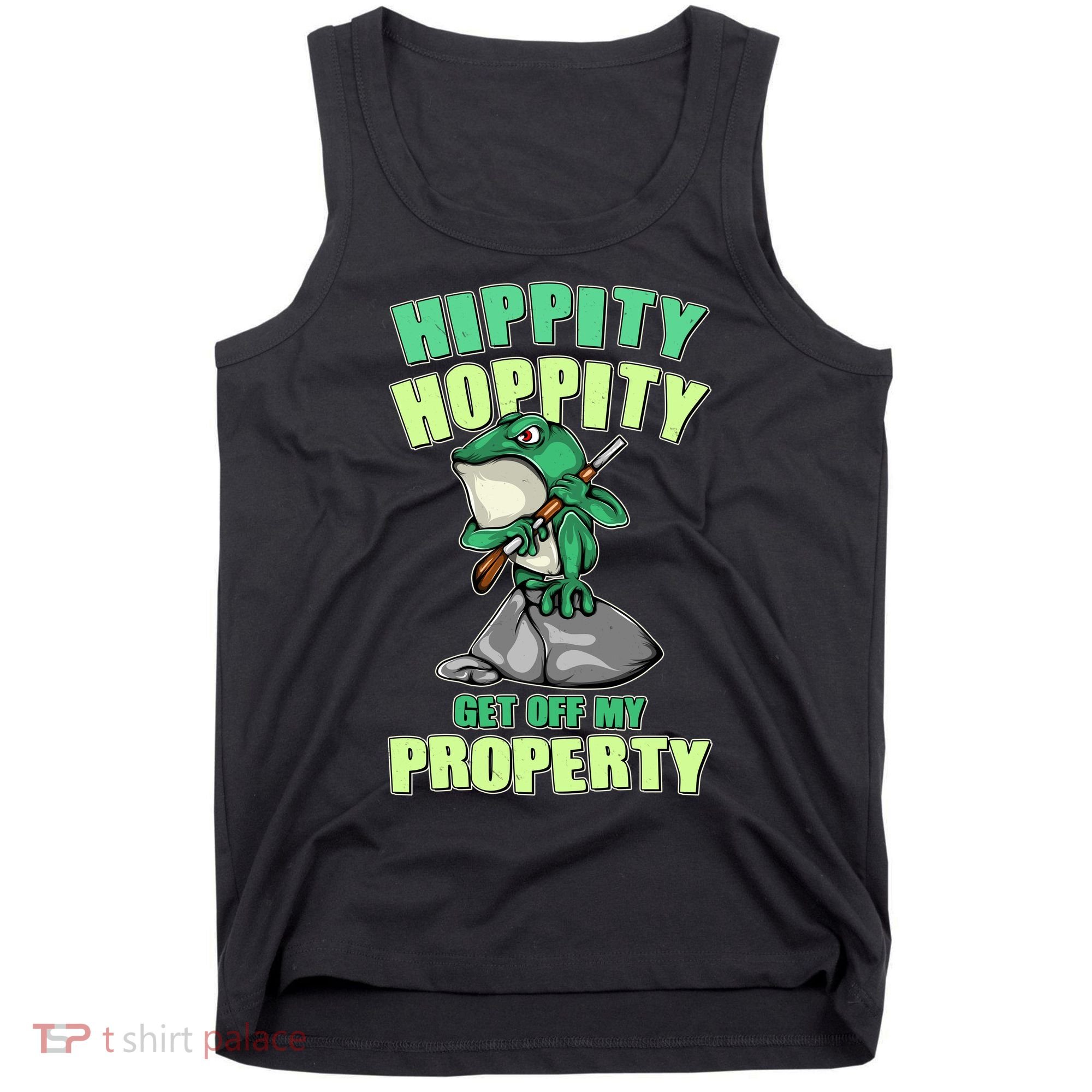 Funny Gun Frog Hippity Hoppity Get Off My Property Tank Top