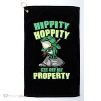 Funny Gun Frog Hippity Hoppity Get Off My Property Golf Towel thumb 0