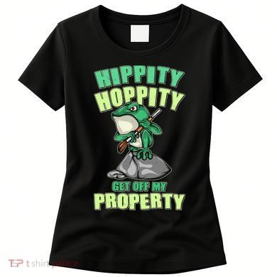 Funny Gun Frog Hippity Hoppity Get Off My Property Women's T-Shirt