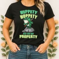 Funny Gun Frog Hippity Hoppity Get Off My Property Women's T-Shirt thumb 2