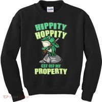 Funny Gun Frog Hippity Hoppity Get Off My Property Kids Sweatshirt thumb 0