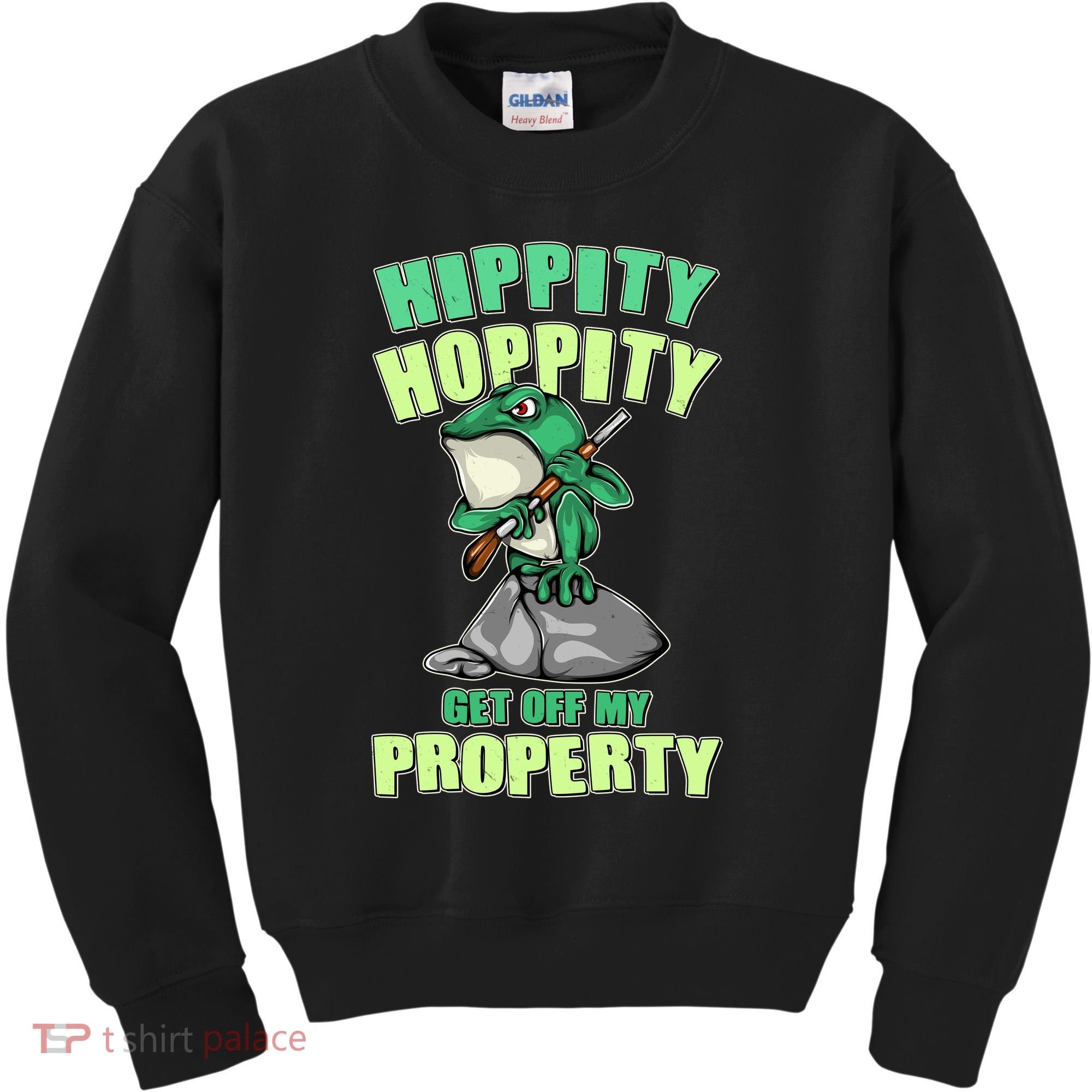 Funny Gun Frog Hippity Hoppity Get Off My Property Kids Sweatshirt