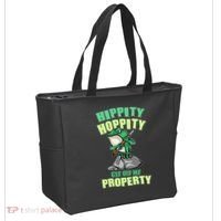 Funny Gun Frog Hippity Hoppity Get Off My Property Tote Bag thumb 2