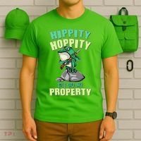 Funny Gun Frog Hippity Hoppity Get Off My Property T-Shirt thumb 6
