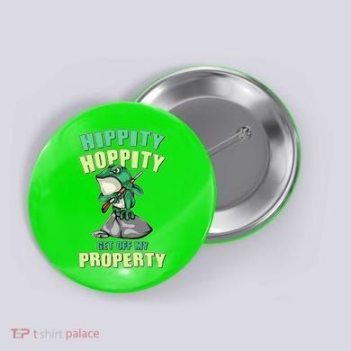 Funny Gun Frog Hippity Hoppity Get Off My Property Button