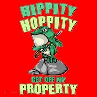 Funny Gun Frog Hippity Hoppity Get Off My Property Santa Hat thumb 1