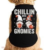 Funny Gnome For Basketball Lovers Chillin With My Gnomies Gift Doggie Tank thumb 0