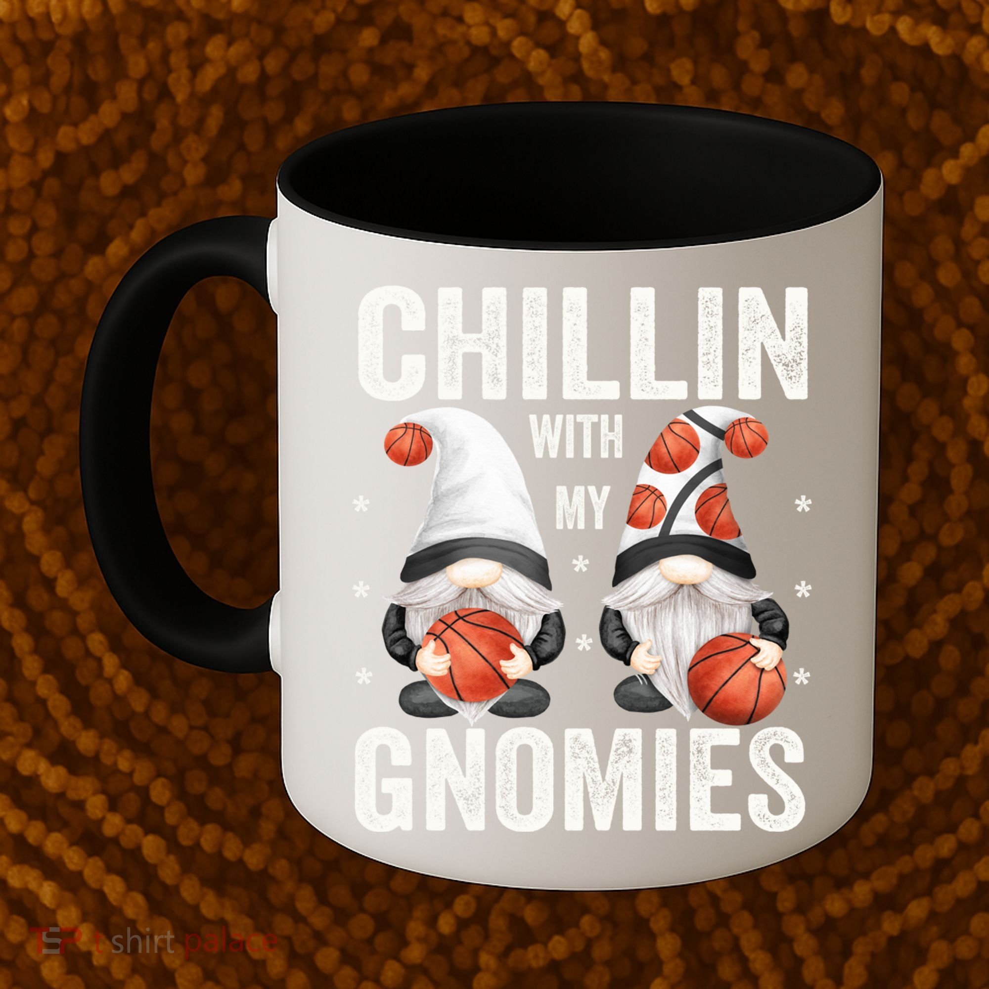 Funny Gnome For Basketball Lovers Chillin With My Gnomies Gift Coffee Mug