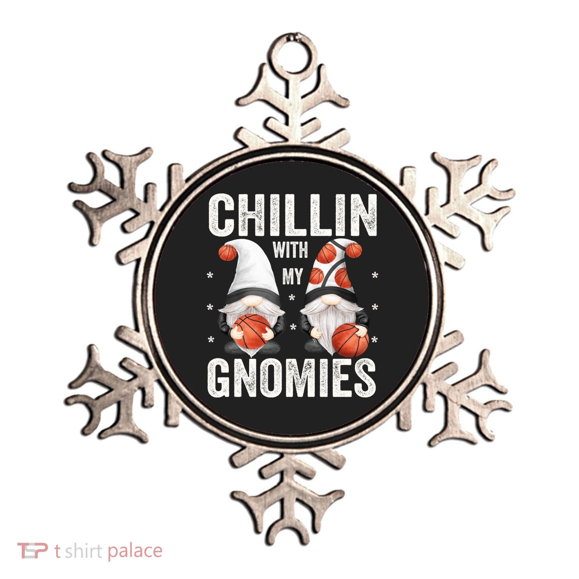 Funny Gnome For Basketball Lovers Chillin With My Gnomies Gift Ornament