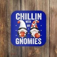 Funny Gnome For Basketball Lovers Chillin With My Gnomies Gift Coaster thumb 0