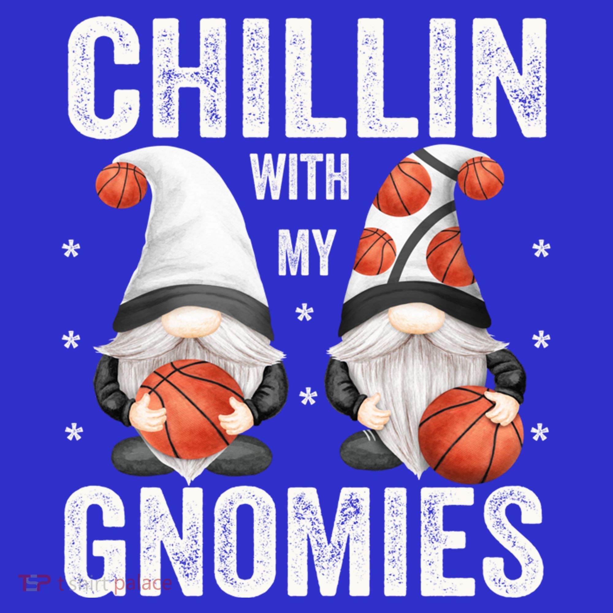 Funny Gnome For Basketball Lovers Chillin With My Gnomies Gift Women's Tank Top