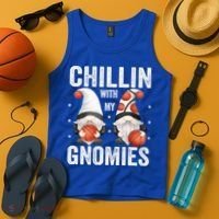 Funny Gnome For Basketball Lovers Chillin With My Gnomies Gift Tank Top thumb 4