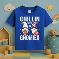 Funny Gnome For Basketball Lovers Chillin With My Gnomies Gift Toddler T-Shirt thumb 3