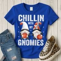 Funny Gnome For Basketball Lovers Chillin With My Gnomies Gift Women's T-Shirt thumb 3