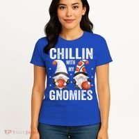 Funny Gnome For Basketball Lovers Chillin With My Gnomies Gift Women's T-Shirt thumb 4