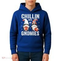 Funny Gnome For Basketball Lovers Chillin With My Gnomies Gift Kids Hoodie thumb 4
