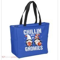 Funny Gnome For Basketball Lovers Chillin With My Gnomies Gift Tote Bag thumb 2